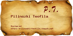 Pilinszki Teofila névjegykártya